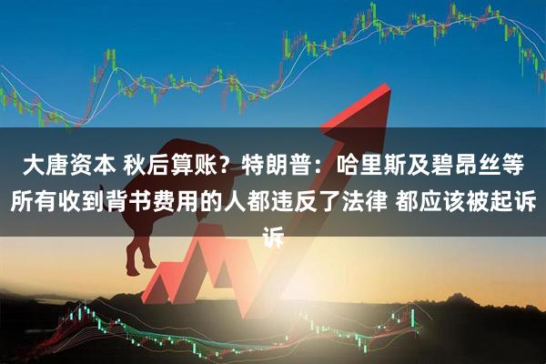 大唐资本 秋后算账？特朗普：哈里斯及碧昂丝等所有收到背书费用的人都违反了法律 都应该被起诉