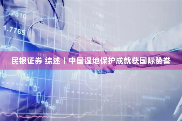 民银证券 综述丨中国湿地保护成就获国际赞誉